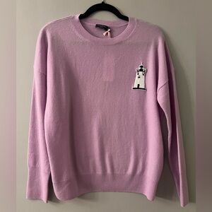 🆕 Vineyard Vines 100% CashmereLight Purple Crew Neck Sweater